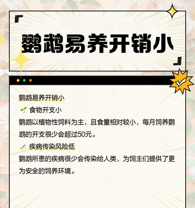 家养鹦鹉的证件办理及要求（了解如何合法养殖鹦鹉，享受与鸟儿共度美好时光）