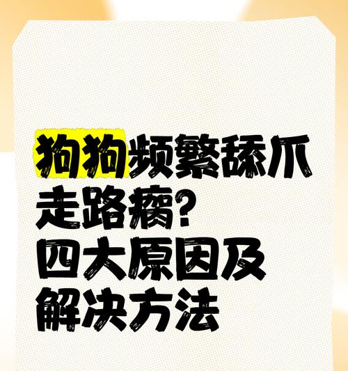 狗狗为什么经常舔爪子？（分析狗狗舔爪子的原因及解决办法）