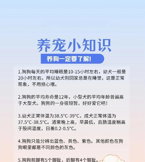 狗狗的生活习性（探索狗狗的天性与习惯）